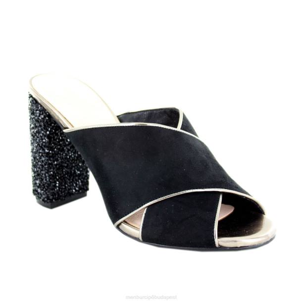 spianate fekete Menbur nők közép- és alacsony sarkú 242F1945