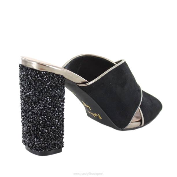 spianate fekete Menbur nők közép- és alacsony sarkú 242F1945