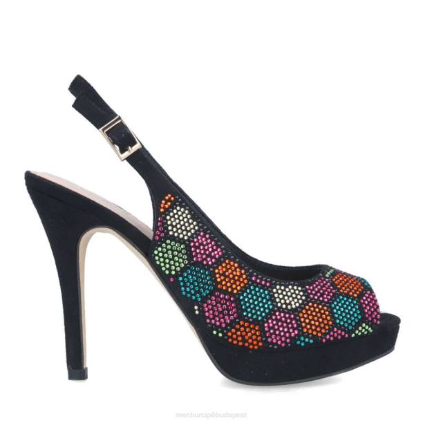 iridacea fekete Menbur nők magassarkú 242F1503