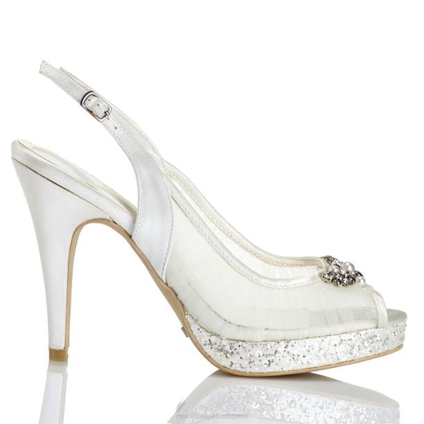 bambalina fehér Menbur nők menyasszonyi cipő 242F2433